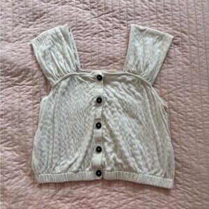 Madewell Sleeveless Cropped Blouse - Size M